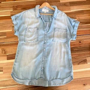 Anthropologie Cloth & Stone Chambray Button-Up Shirt | XL | Soft Casual